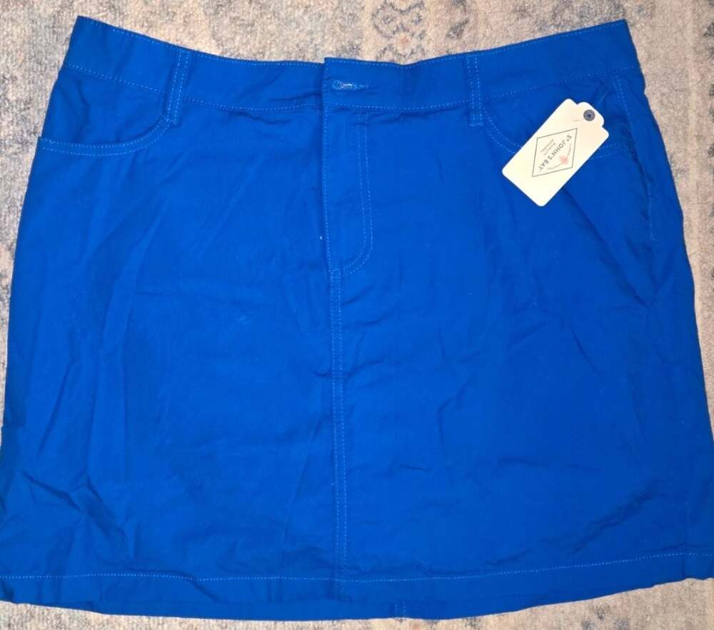 St John's Bay Blue Skort Size 14